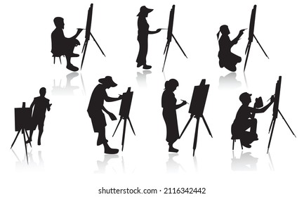 Art Silhouette design vector template