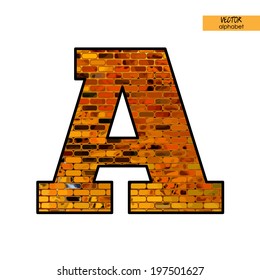 alfabeto artístico simple en vector, fuente simple dorada con patrón geométrico de baldosas, letra A
