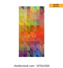 art simple alphabet in vector, rainbow geometric font, letter I