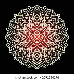 Art Simple Mandala Shape Vector Elements Pattern Illustration svg