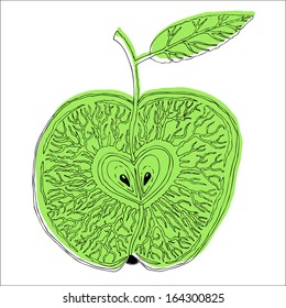 art sketch apple