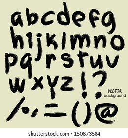 art sketch set of vector character fonts symbols