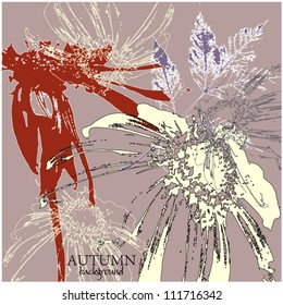 art sketching floral holiday vector background