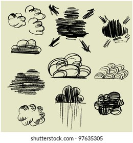 art sketching set of shopping bag