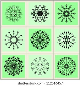 art sketching vector christmas stars