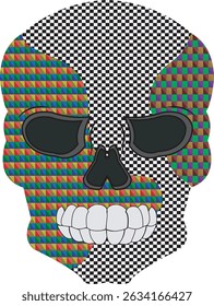 Art skull with colorful,art skull with pattern