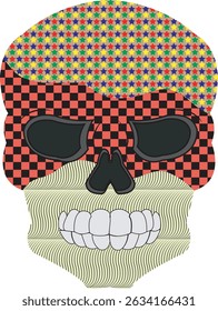 Art skull with colorful,art skull with pattern