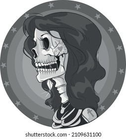 Art Skull Day of the dead. stock illustration