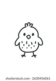 art small bird with wings doodle