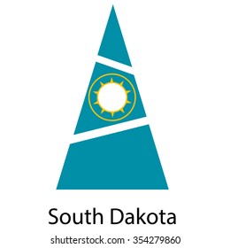Art South Dakota flag christmas tree