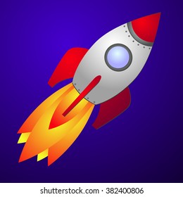 Art space rocket vector