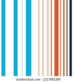 Art of striped patterns Its characteristics is a symmetric combination of a wide stripe in one color, surrounded by two or more narrower stripes in a second color. stripes are often used for shirts.