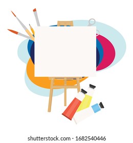 Art studio. Creative workshop. Design salon for artists. 