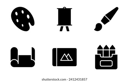 Plantilla de diseño de iconos de Art Studio con estilo
