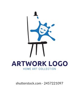 art studio logo design for club or graphic designer concept