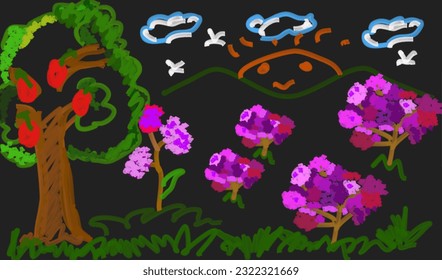 Art style, abstract background of bright tones, frame templates, line colors, set of cards and posters SSTKabstract.