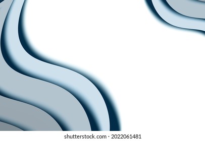 Art style gradient color paper cut background,blue abstract paper wave layer of cover designs for business banner templates and modern wallpapers, vector illustration.