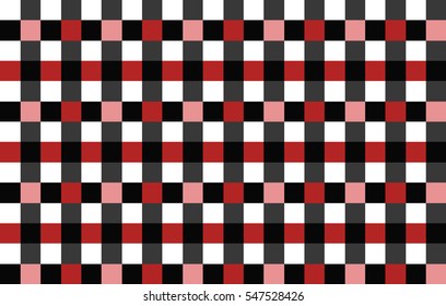 art style red,white and black  vector background with squares