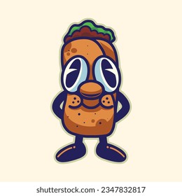 art style vector kebab character