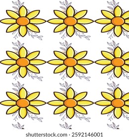 art summer floral design pattern