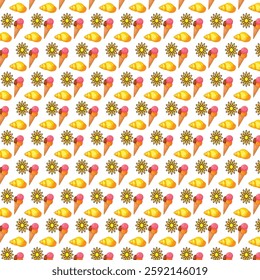 art summer floral design pattern