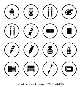 Art Supplies Icon Set