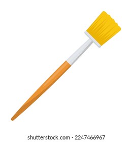 Art supply for painting flat vector illustration. Paintbrush for artists isolated on white background. Hobby concept