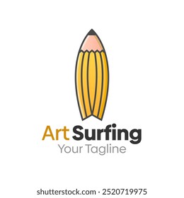 Art Surfing Logo Design Template. Good for Business, Agency, Community and Organization