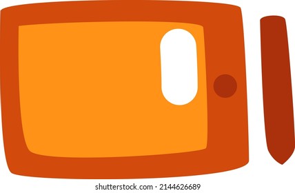 Art tablet, illustration, vector on a white background.