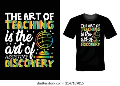 Diseño de camisetas para profesores, vintage, tipografía