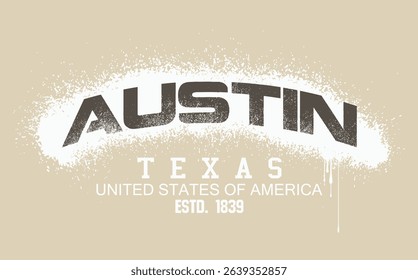 Art Tee, taxas massachusetts text graffiti, typography college varsity austin state slogan print. typography varsity college american slogan print spray effect, t shirt graphics graffity print.eps8