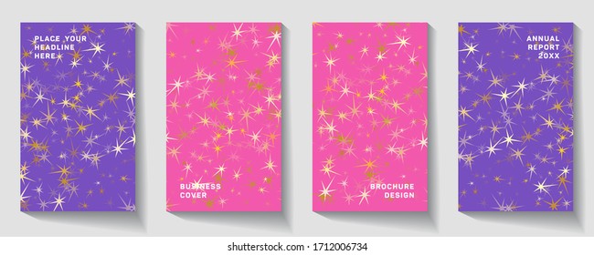 For art template design, list, front page cover, print, flyer, book, blank, card. Template for holiday designs, invitation, party, birthday, wedding.  Shining Banners Set.  Vector illustration.