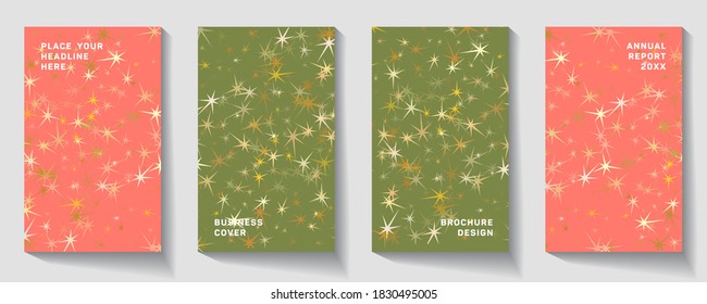 For art template design, list, front page cover, print, flyer, book, blank, card. Template for holiday designs, invitation, party, birthday, wedding.  Shining Banners Set.  Vector illustration.