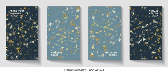 For art template design, list, front page cover, print, flyer, book, blank, card. Abstract vector layout background set.  Shining Banners Set.  Vector illustration.