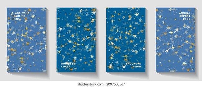 For art template design, list, front page cover, print, flyer, book, blank, card. Abstract vector layout background set.  Shining Banners Set.  Vector illustration.