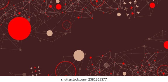 Plantilla de arte para presentación de ciencia y tecnología. Fondo de estilo plexus. Vector