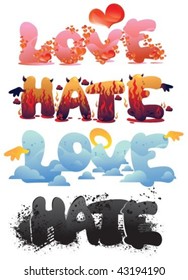 art text love and hate