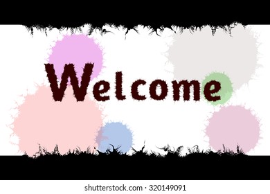 Art text Welcome for label