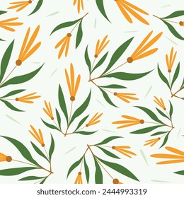 art textile design,abstract small flowers leaves botanic pattern allover repeats seamless pastel color ,fabric wrapper print ,spring summer