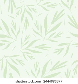 Kunst Textildesign, Abstrakte kleine Blumen Blätter Botanisches Muster Allover Wiederholt nahtlose Pastellfarbe, Stoff-Wrapper-Druck, Frühling Sommer
