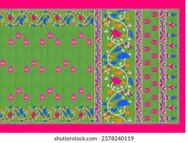 El Arte Del Diseño Textil Imprimido Con Patrón Múltiple Y Efecto Colorido.