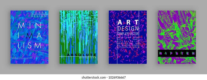 	
Art texture set. Minimal cover design. Colorful halftone gradients. Background texture patterns. Vector template brochures, flyers, presentations, leaflet, magazine a4 size