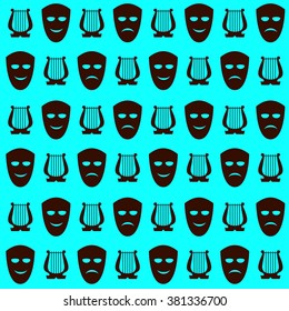 Art Theater pattern blue