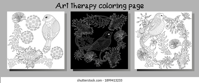 Art Therapy Coloring Page Coloring Book Stock Vector (Royalty Free ...