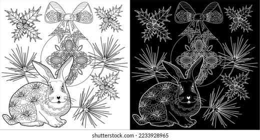 Art therapy coloring page. Coloring book antistress for children and adults. Birds and flowers hand drawn in vintage style . Ideal for those who want to feel more connected to nature.
