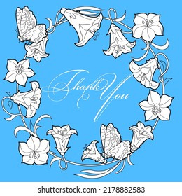 Art therapy coloring page. Linear image of flowers. The pictures are perfect for creating cards, stickers, wallpapers and other projects.