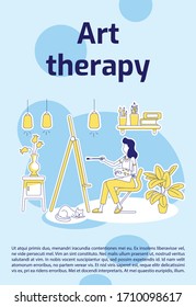 Kunsttherapie-Plakat flache Silhouette-Vektorillustration