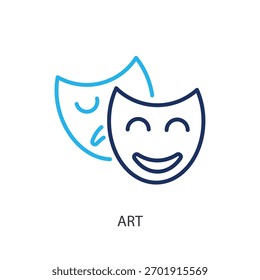 Art thin line icons. Original vector illustration.