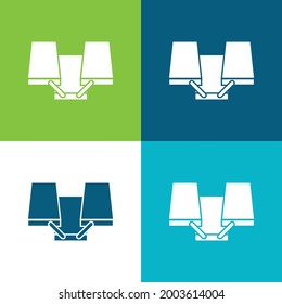 Herramienta de arte Plano de cuatro colores conjunto de iconos mínimo