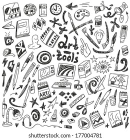 art tools - doodles set